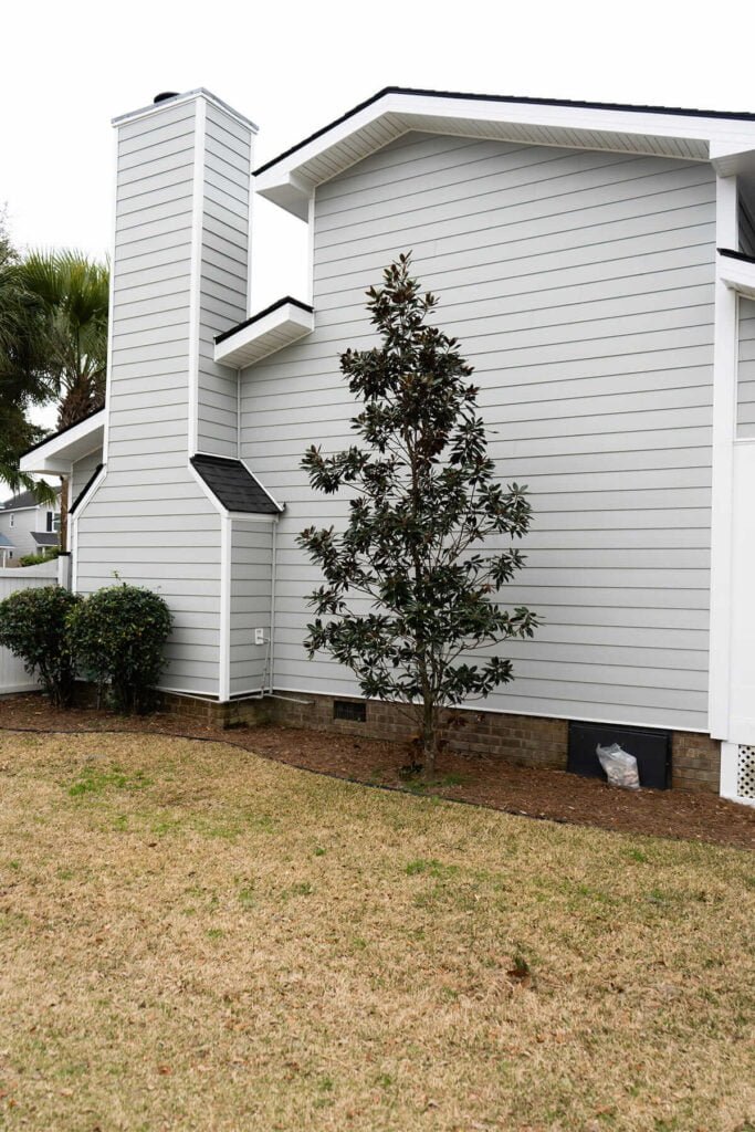 Presenting finished exterior project with balanced proportions